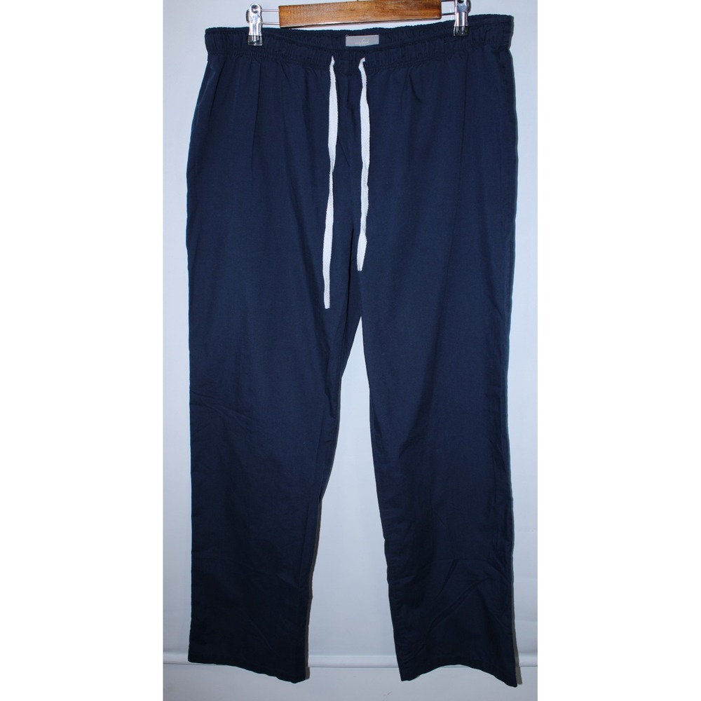 Van Laack Men's Large Navy Blue 34" Inseam Pajama Pants